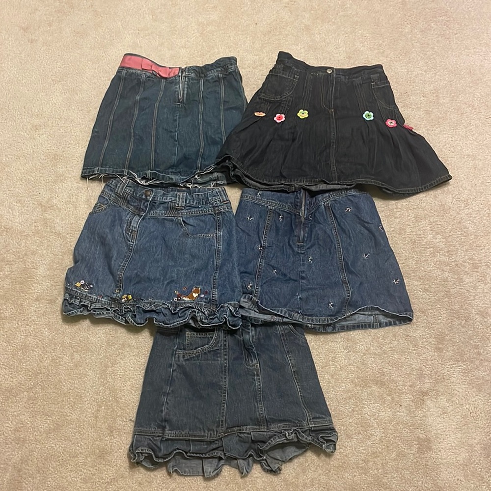 5 Gymboree girls jean skirts